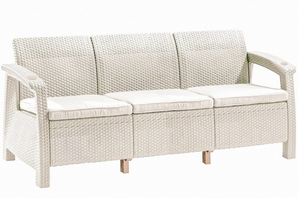 Трёхместный диван  Yalta Sofa 3 Seat белый купить в Туле