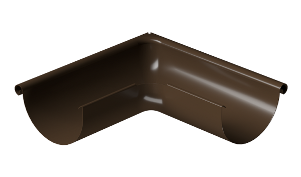 Угол внешний 90° D125 Döcke STAL PREMIUM Каштан, (RAL 8017) купить в Туле