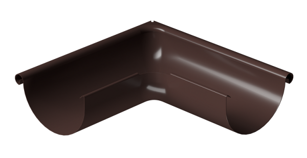 Угол внешний 90° D125 Döcke STAL PREMIUM Шоколад, (RAL 8019) купить в Туле