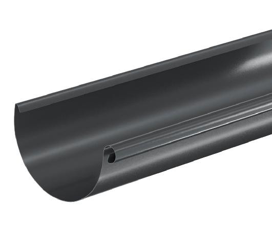 Водосток Aquasistem, система 125x90 - Водосточный желоб 3.00м RAL 7024 Тёмно-серый купить в Туле