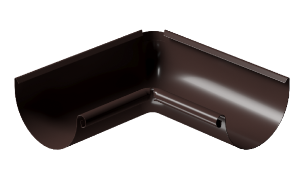Угол внутренний 90° D125 Döcke STAL PREMIUM Шоколад, (RAL 8019) купить в Туле