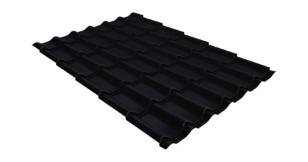 Металлочерепица классик GL 0,5 Velur20 RAL 9005 черный купить в Туле