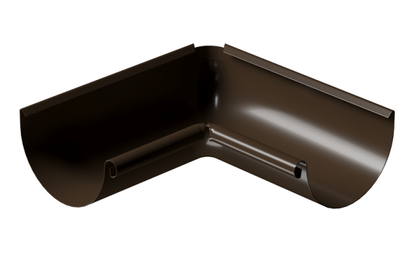 Угол внутренний 90° D125 Döcke STAL PREMIUM Каштан, (RAL 8017) купить в Туле