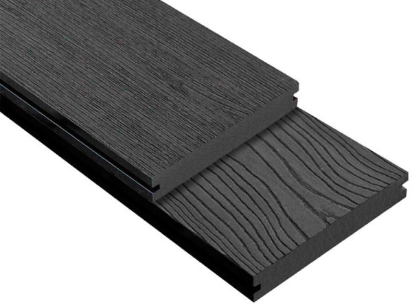 Террасная доска ДПК Outdoor 3D полнотелая STORM/OCEAN BLACK черная купить в Туле