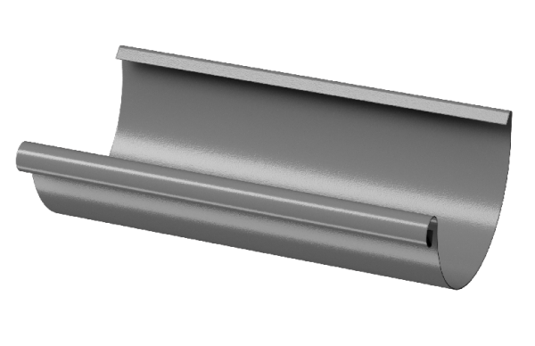 Желоб полукруглый D125 3 м Döcke STAL PREMIUM Графит, (RAL 7024) купить в Туле