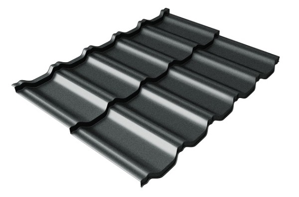 Металлочерепица модульная Квинта Uno Grand Line c 3D резом 0,5 GreenСoat Pural Matt RR2Н3 (RAL 7016 антрацитово-серый) купить в Туле