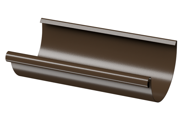 Желоб полукруглый D125 3 м Döcke STAL PREMIUM Каштан, (RAL 8017) купить в Туле