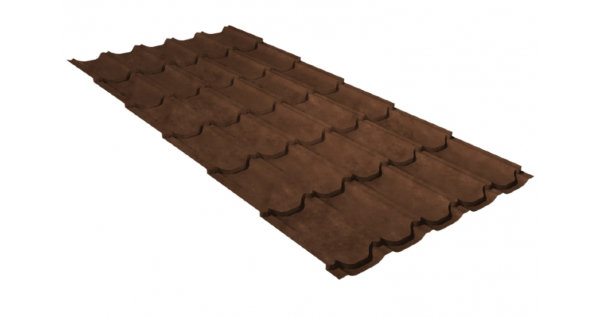 Металлочерепица квинта плюс GL 0,5 Safari Twincolor Brown купить в Туле