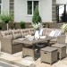 Комплект мебели AFINA плетеной из иск. ротанга AFM-307B Beige купить в Туле