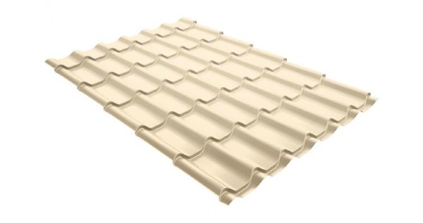 Металлочерепица классик 0,5 Satin RAL 1015 светлая слоновая кость купить в Туле