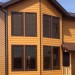 Фиброцементный сайдинг Latonit Красное дерево (RAL 8001/8008) купить в Туле