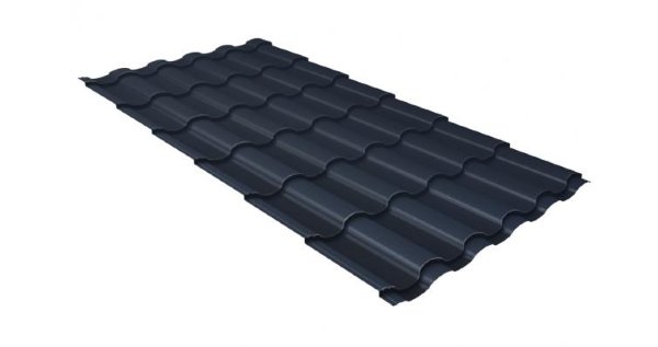 Металлочерепица кредо 0,5 Satin RAL 7024 мокрый асфальт купить в Туле