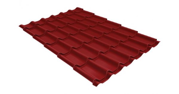 Металлочерепица классик 0,5 Satin RAL 3011 коричнево-красный купить в Туле