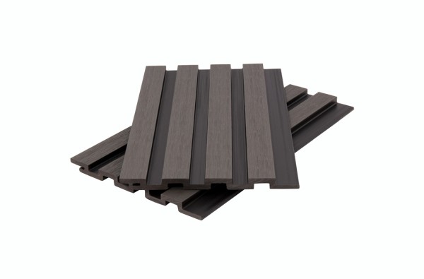 Стеновая панель брусковая двухцветная co-extrusion, grey dark купить в Туле