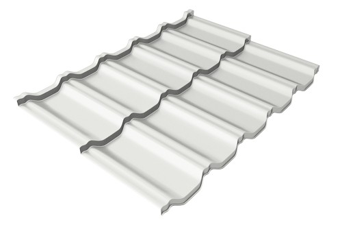 Металлочерепица модульная Квинта Uno Grand Line c 3D резом 0,5 Satin RAL 9003 сигнальный белый купить в Туле