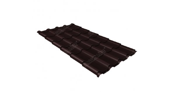 Металлочерепица камея GL 0,5 Quarzit RAL 8017 Metallic купить в Туле