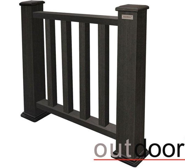 Ограждение из ДПК Outdoor Классик 3D STORM чёрный купить в Туле