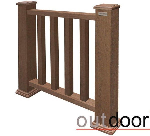 Ограждение из ДПК Outdoor Классик 3D STORM коричневый микс купить в Туле