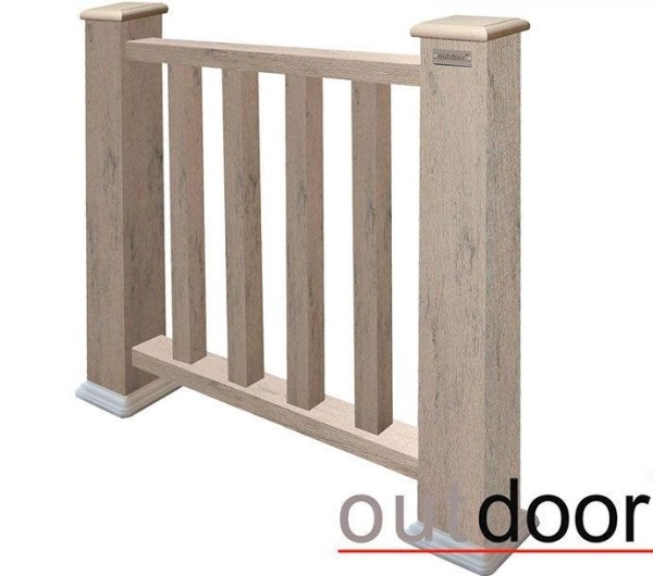 Ограждение из ДПК Outdoor Классик 3D STORM серый микс купить в Туле