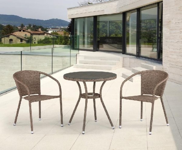 Комплект плетеной мебели AFINA из иск. ротанга T282ANT/Y137C-W56 Light Brown 2Pcs купить в Туле