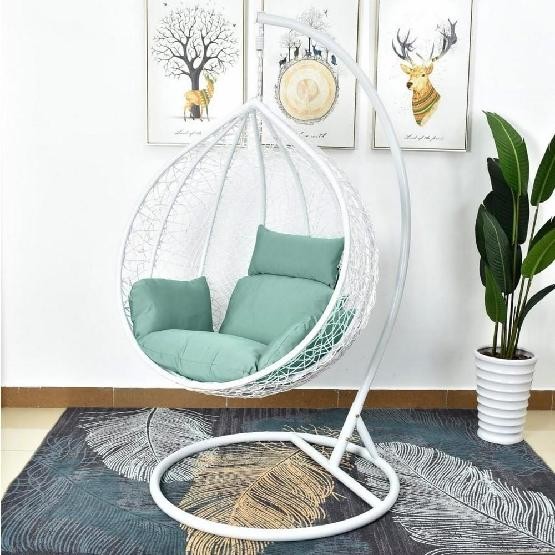 Кресло Подвесное из искусственного ротанга AFM-168A-L White/Green купить в Туле