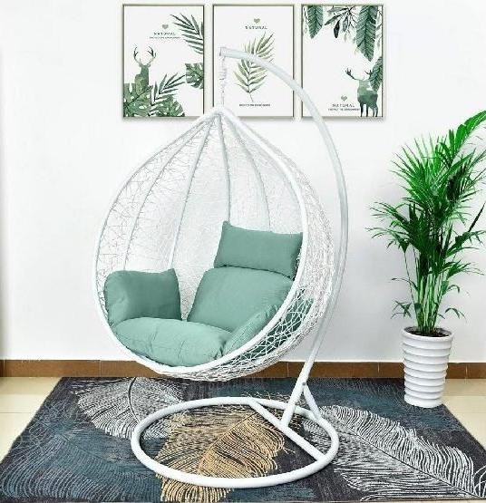 Кресло Подвесное из искусственного ротанга AFM-168A-XL White/Green купить в Туле