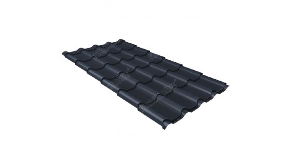 Металлочерепица камея 0,5 Satin RAL 7024 мокрый асфальт купить в Туле