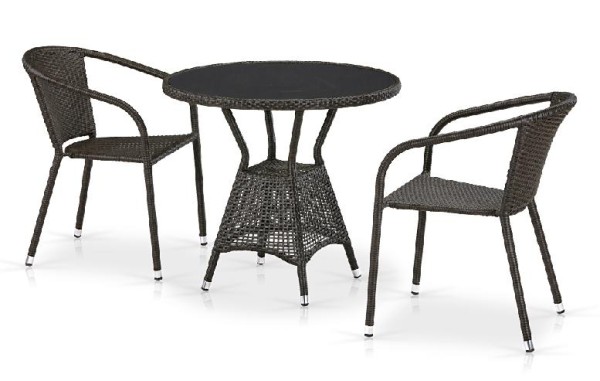Комплект плетеной мебели AFINA из иск. ротанга T707ANS/Y137C-W53 Brown 2Pcs купить в Туле