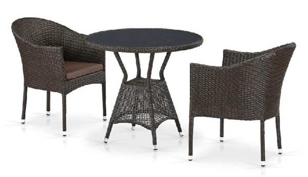 Комплект плетеной мебели AFINA из иск. ротанга T707ANS/Y350-W53 Brown 2Pcs купить в Туле