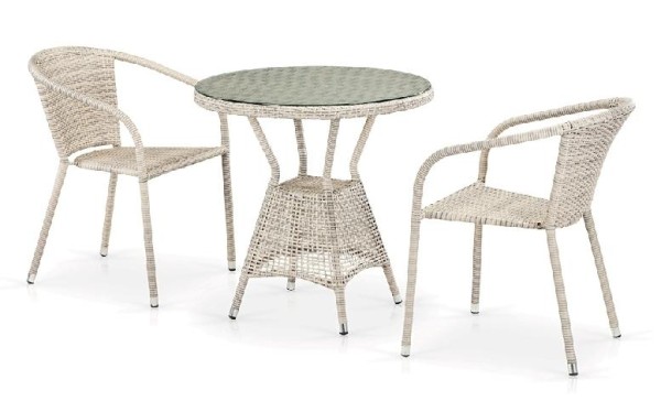 Комплект плетеной мебели AFINA из иск. ротанга T705ANT/Y137C-W85 Latte 2Pcs купить в Туле
