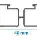 Лага алюминиевая KRONEX 40x15x3000 мм опорная Slim купить в Туле