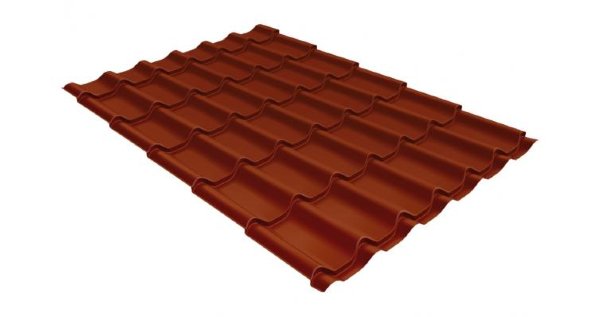 Металлочерепица классик 0,5 Satin RAL 8004 терракота купить в Туле