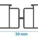 Лага алюминиевая KRONEX 50x25x3000 мм несущая купить в Туле