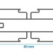 Лага алюминиевая KRONEX 80x40x3000 мм конструктивная купить в Туле