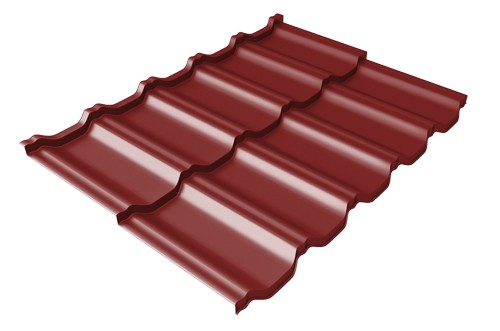 Металлочерепица модульная Квинта Uno Grand Line c 3D резом 0,5 Satin RAL 3011 коричнево-красный купить в Туле