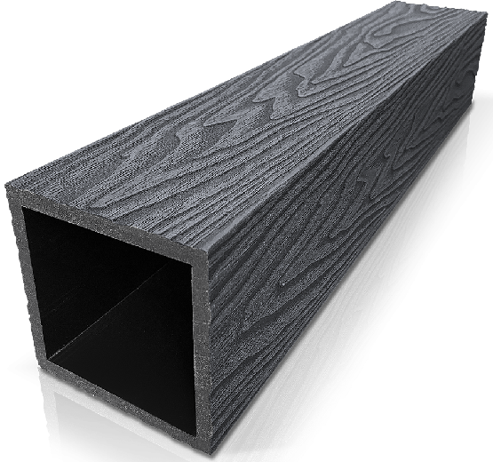 Столб ДПК 3D GardenParkett фактура дерева Графит купить в Туле
