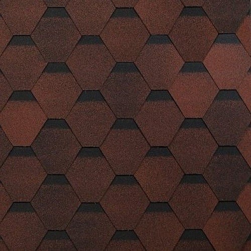 Гибкая черепица Shinglas, коллекция Оптима – Красный купить в Туле