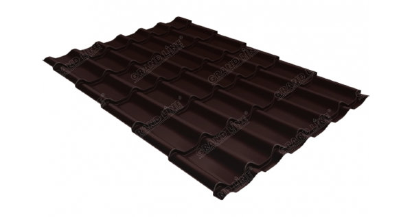 Металлочерепица классик GL 0,5 Quarzit RAL 8017 шоколад Metallic купить в Туле