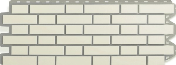 Фасадная панель Альта-Профиль, Кирпич Клинкерный, Белый купить в Туле