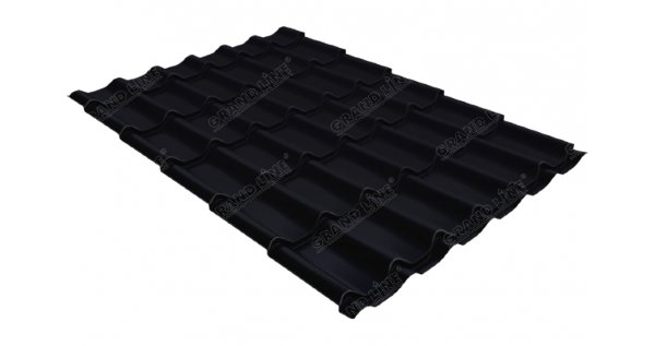 Металлочерепица классик 0,45 Drap RAL 9005 черный купить в Туле